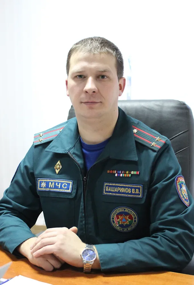 Заместитель начальника Могилевского городского отдела по чрезвычайным ситуациям Вячеслав Башаримов.