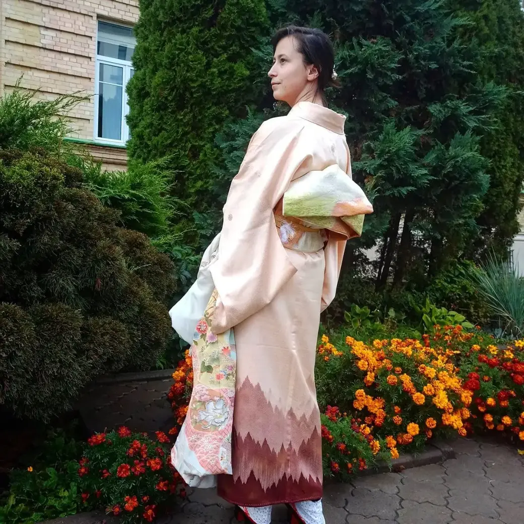 Анастасия Ковалева в кимоно.