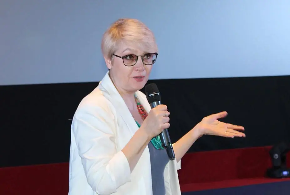 Елена Турова на одной из творческих встреч в Могилеве. Фото: соцсети
