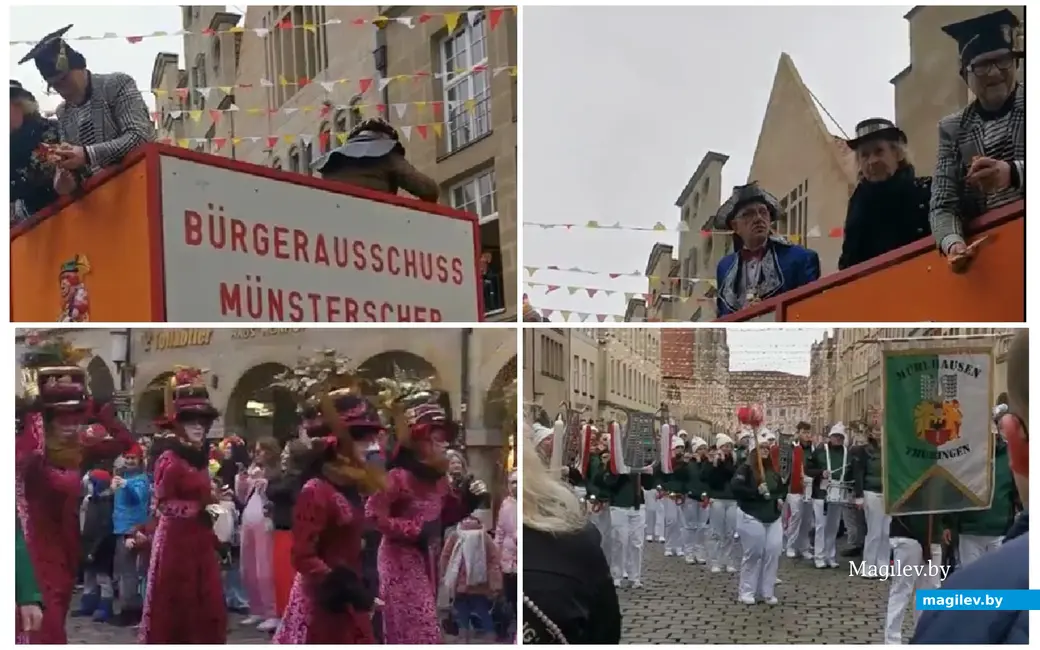 Карнавальное шествие Rosenmontag. Мюнстер, Германия. 20.02.2023 г.