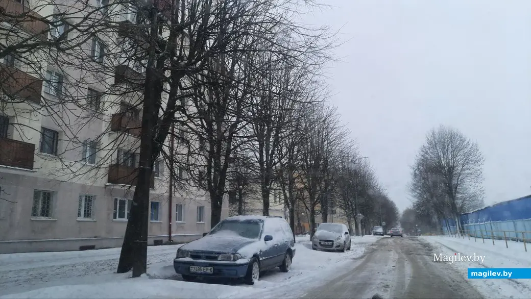 29.03.2023 г. Могилев засыпало снегом.