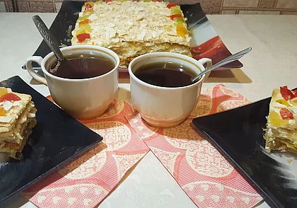 Готовим сами. Рыбный торт «Наполеон»