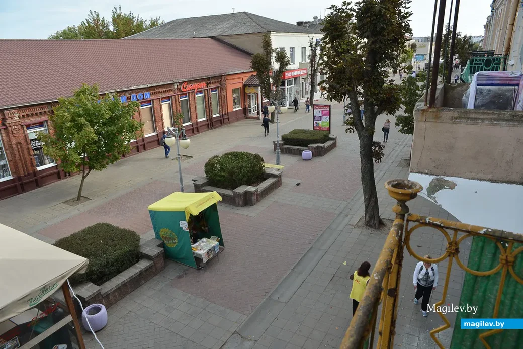 Вид на Социалку (ул. Социалистическую в Бобруйске) с балкона одного из старых домов. Фото из