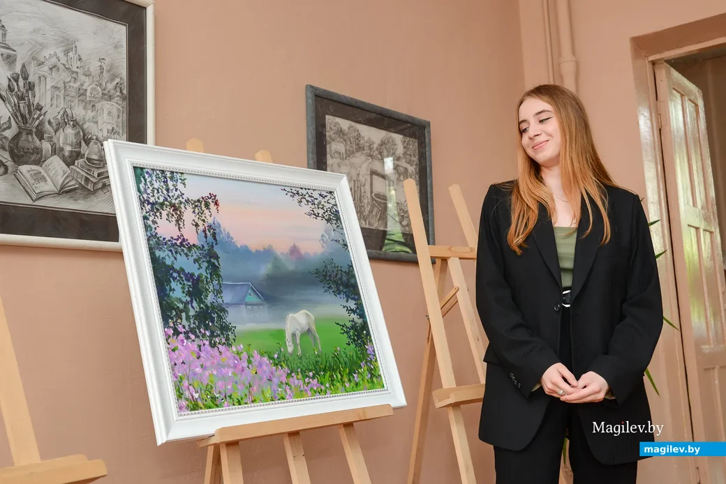 Мария Дудковская (16 лет) «Летнее утро» (холст, акрил). Руководитель — О.И.Похвалитова.