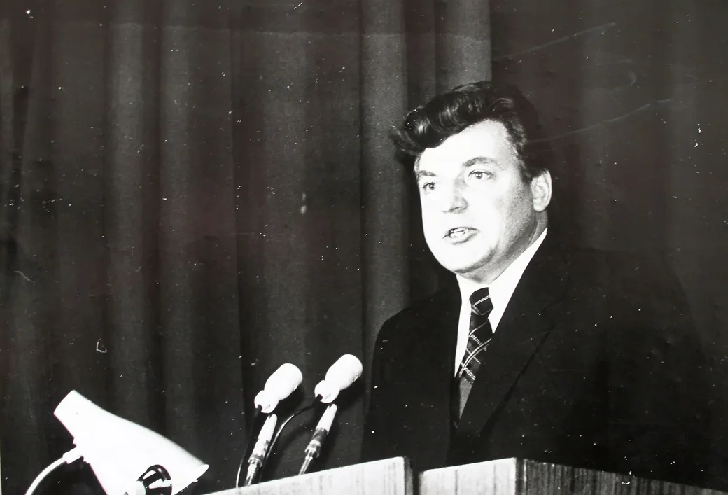 Михаил Федорович Пальчик, первый секретарь Бобруйского райкома КПБ. 1980-е. Фото из семейного