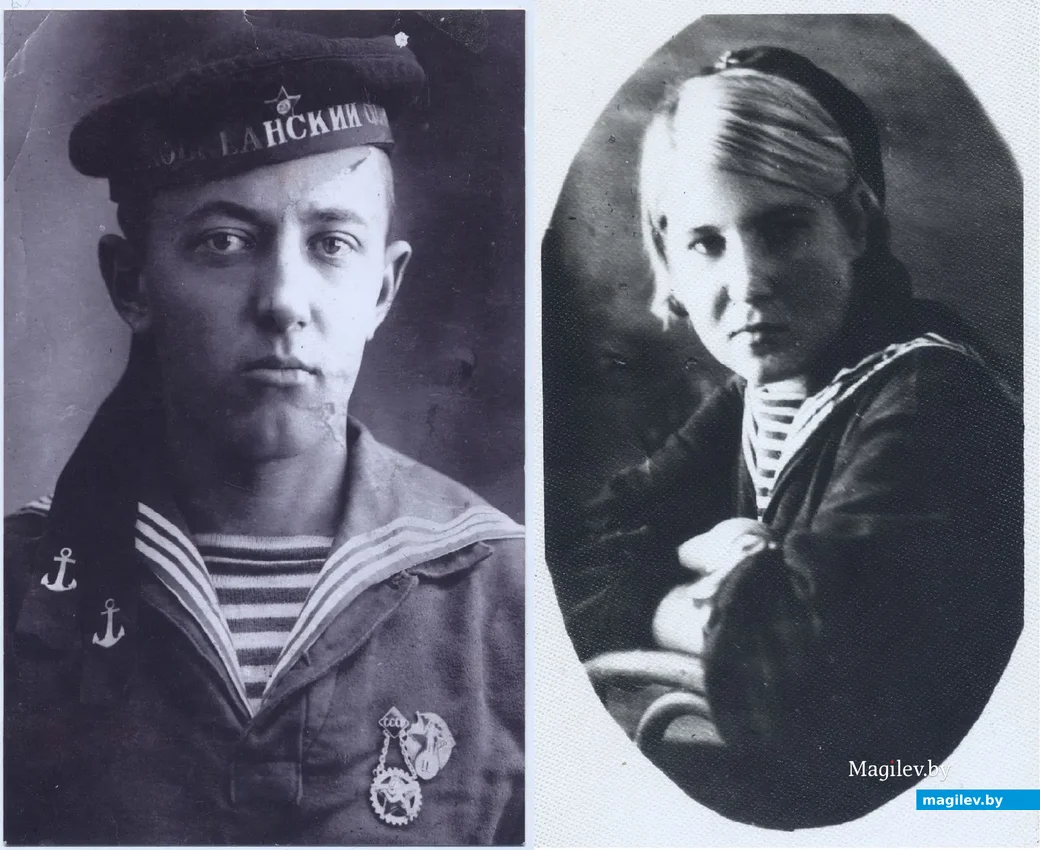 Николай Колесников (фото конца 1930-х) и его будущая жена Лера (фото 1942г.)