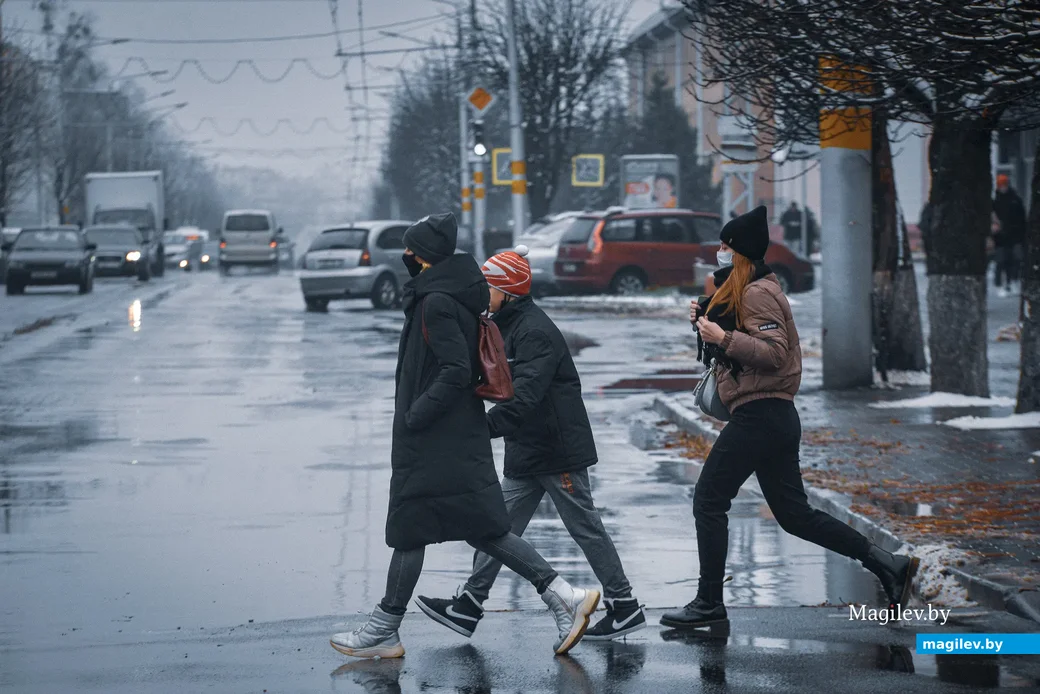 18.11.2020. Бобруйск. Ноябрьский снег в Бобруйске