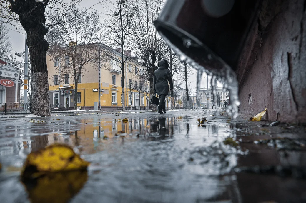 18.11.2020. Бобруйск. Ноябрьский снег в Бобруйске