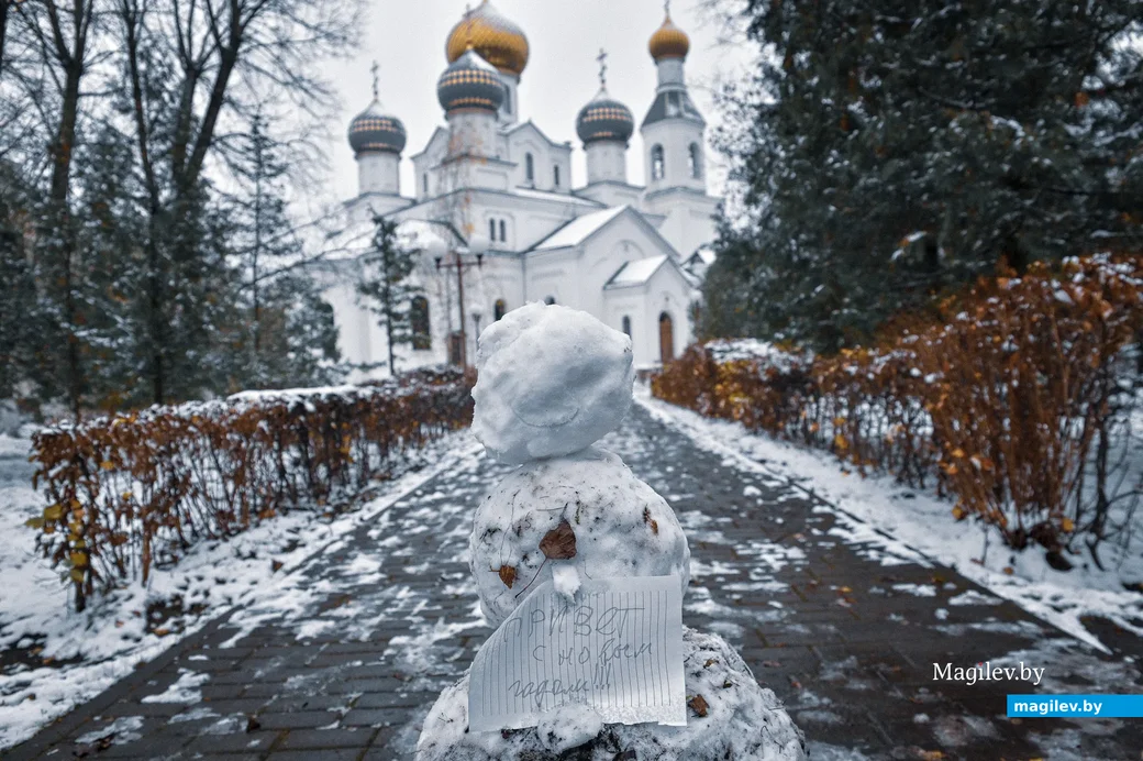 18.11.2020. Бобруйск. Ноябрьский снег в Бобруйске