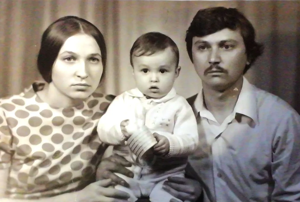 Семья Алины Ивановны. Снимок - конец 1970-х. Могилев