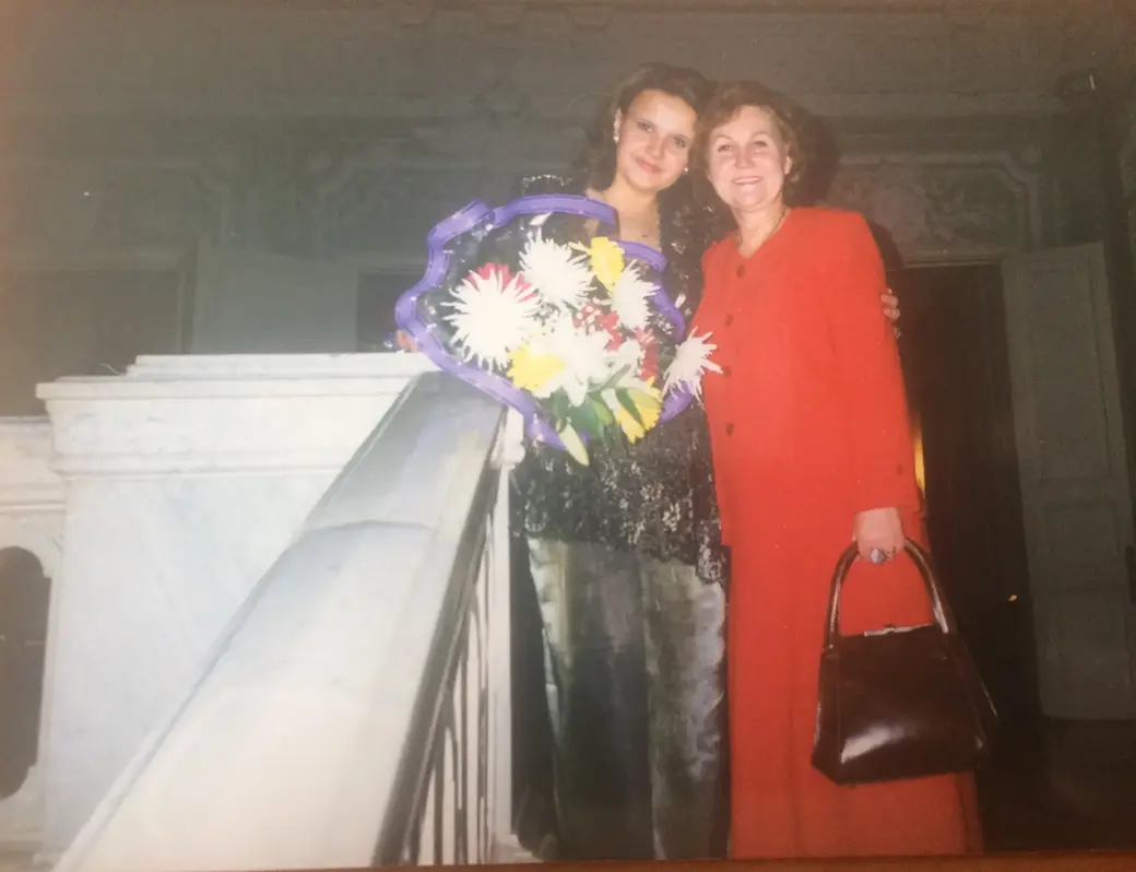 Елена Материнко с любимым педагогом Людмилой Браиловской