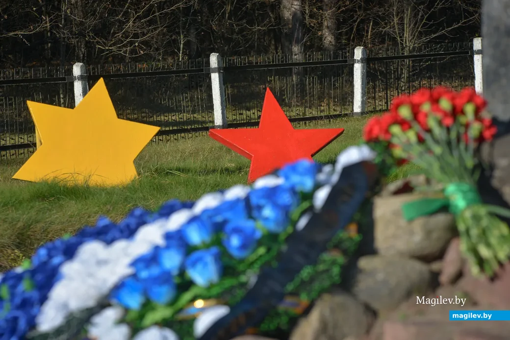 07.11.2021. Бобруйск. Траурные мероприятия на месте расстрела узников Бобруйского гетто в Каменке