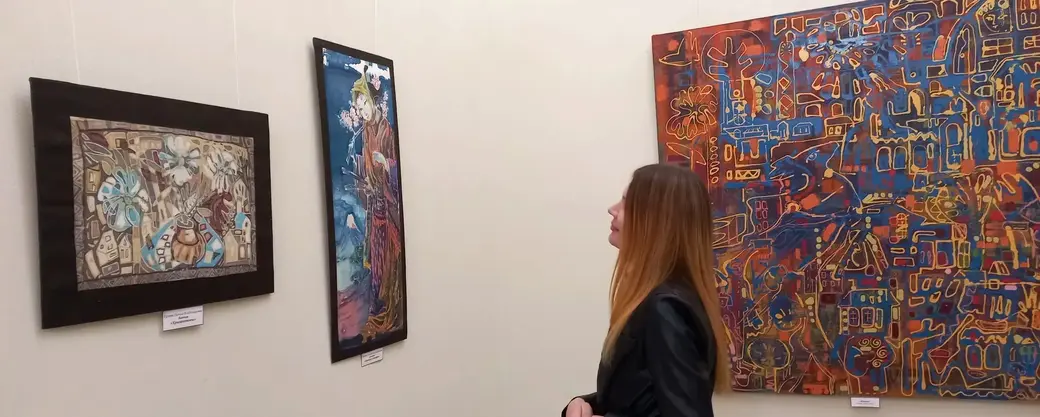 На выставке Игоря Беспалова и Галины Гулевой.