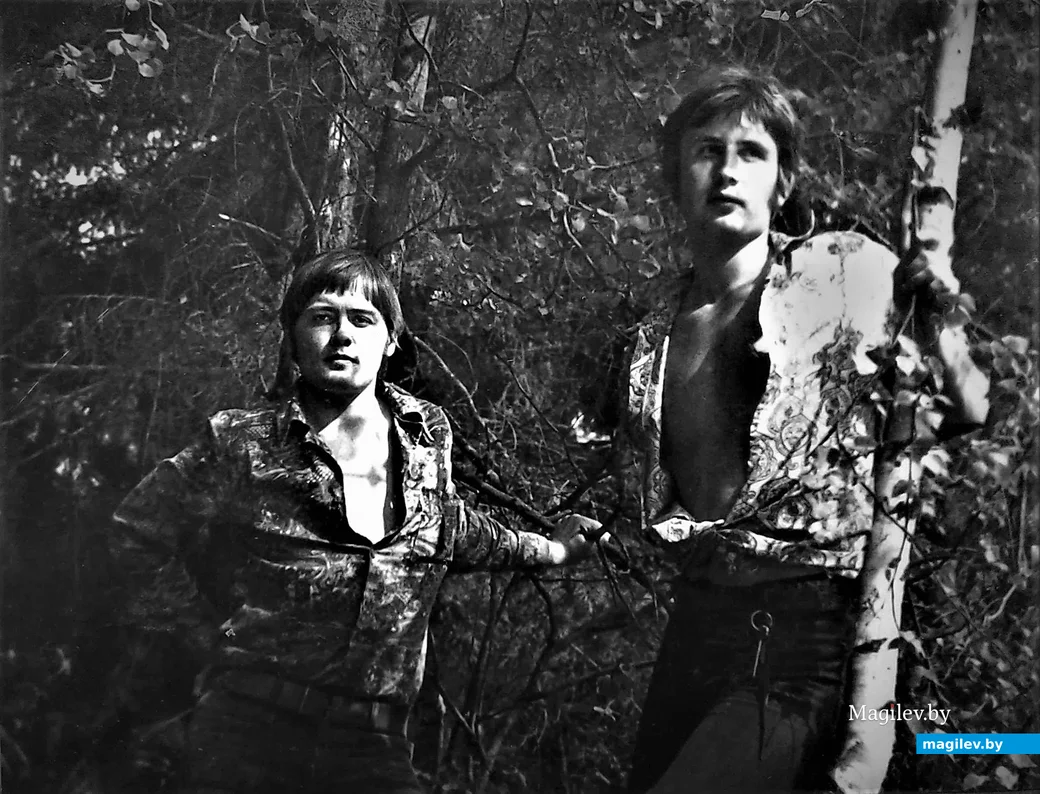 Могилев, начало 1970-х. Вася и Женя, Печерский лесопарк.