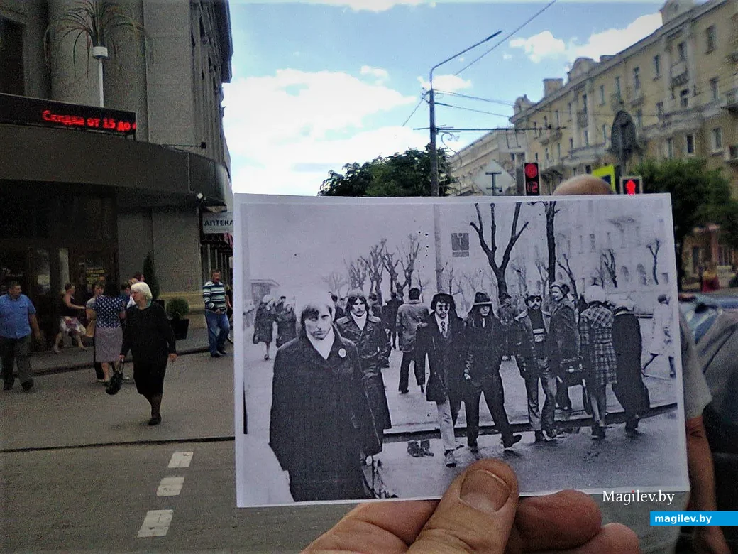 Возле Центрального универмага в Могилеве.1973-2018. Сорок пять лет спустя.