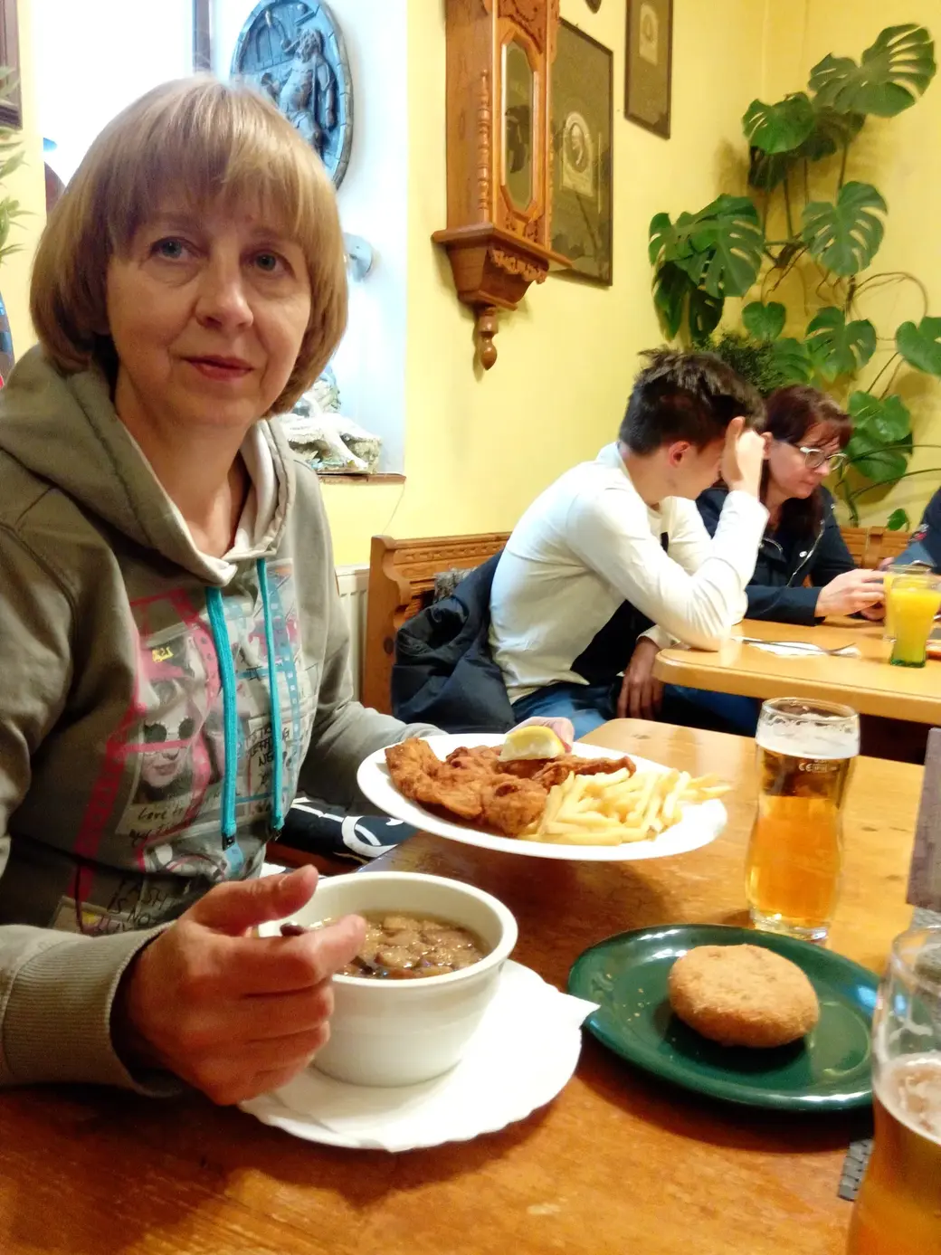 Май 2019 года. Обед в ресторане г. Чешски Крумлов