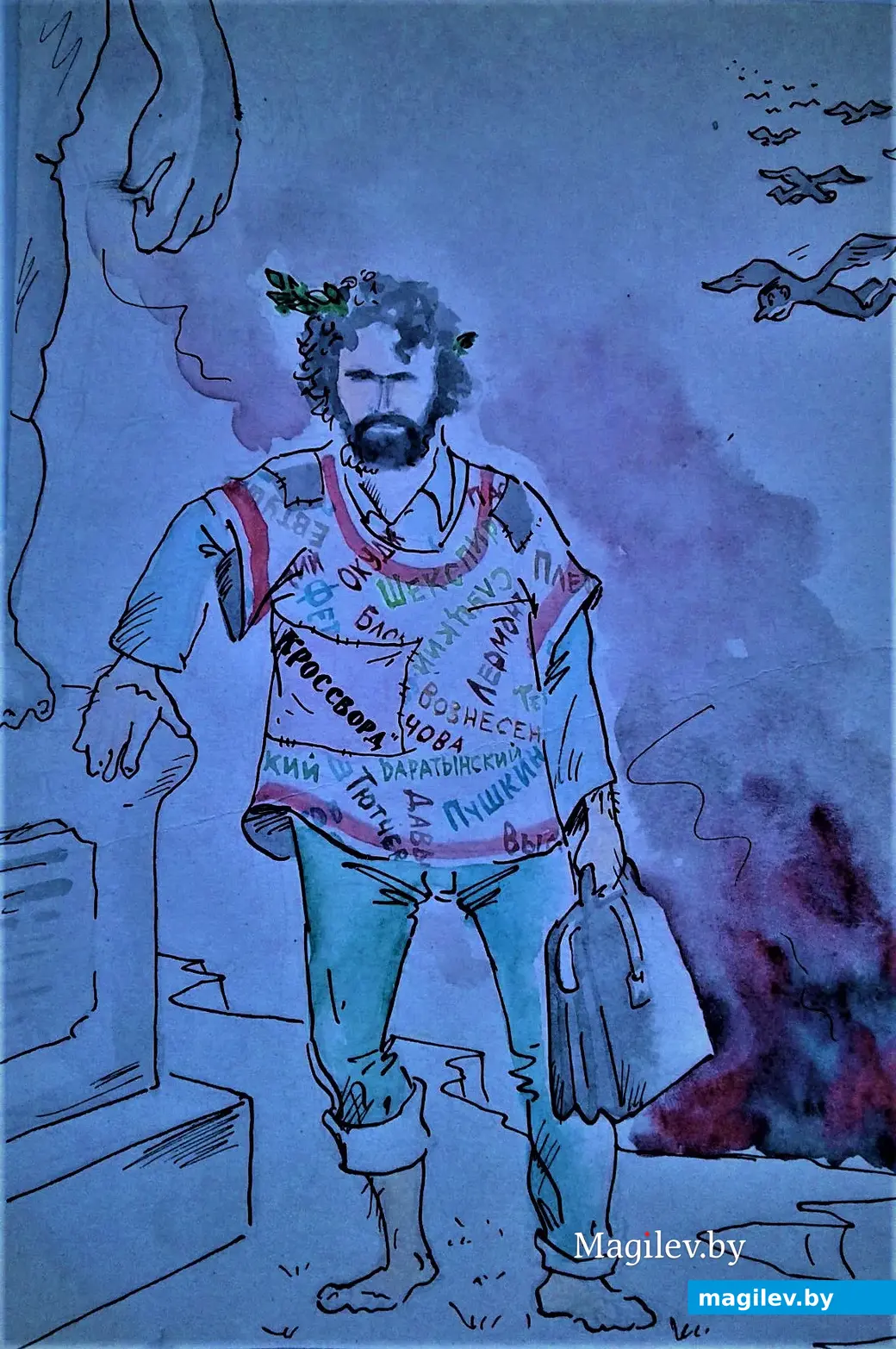 Филипп forever! Дружеский шарж, 1985 год