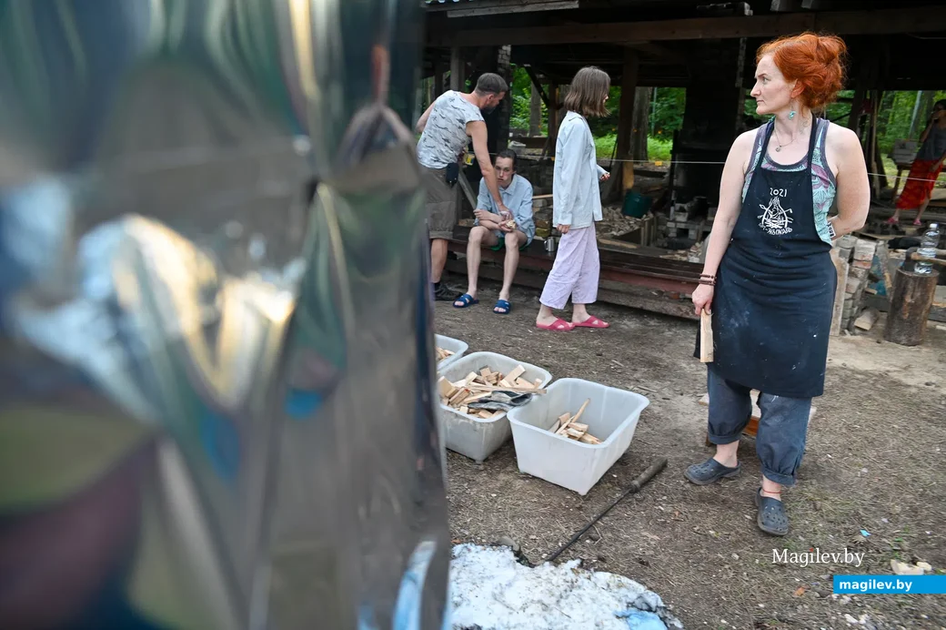 31.07.2021. Бобруйск. Обжиг «Огненной скульптуры» на XVII Международном пленэре по керамике