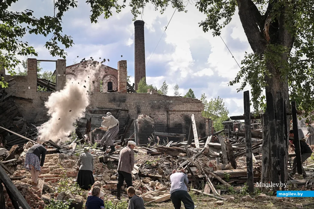 06.08.2021. Бобруйск. Съемки фильма под рабочим названием «Пламя под пеплом» проходят в Бобруйске.