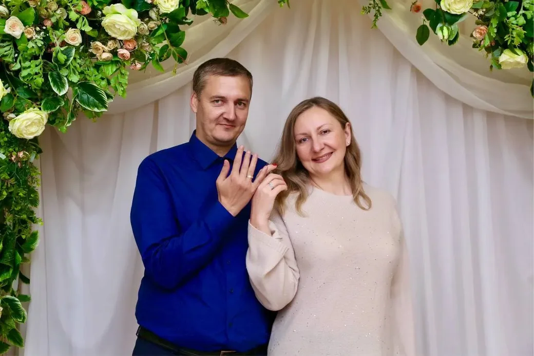 Свадебная пара: Денис Лабейко и Наталья Подберезная.