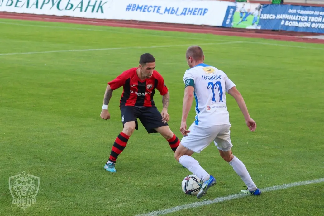 Высшая лига чемпионата Беларуси по футболу. Днепр - Белшина. 06.08.2022. Могилев. Счет - 4:3 в пользу могилевчан. Фото: пресс-служба Днепра