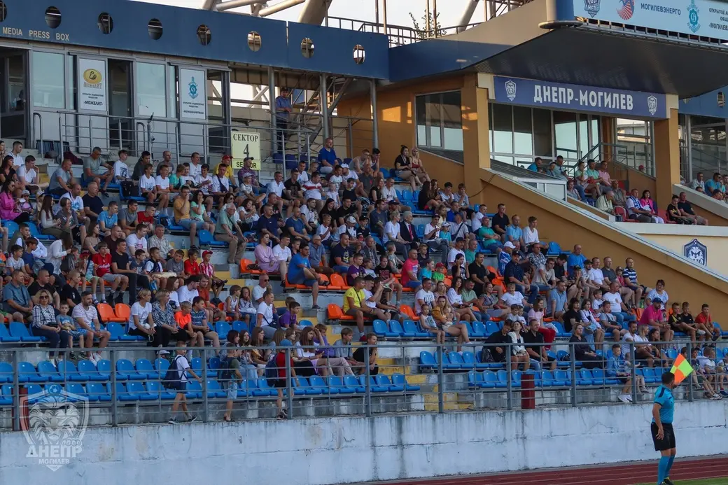 Высшая лига чемпионата Беларуси по футболу. Днепр - Белшина. 06.08.2022. Могилев. Счет - 4:3 в пользу могилевчан. Фото: пресс-служба Днепра