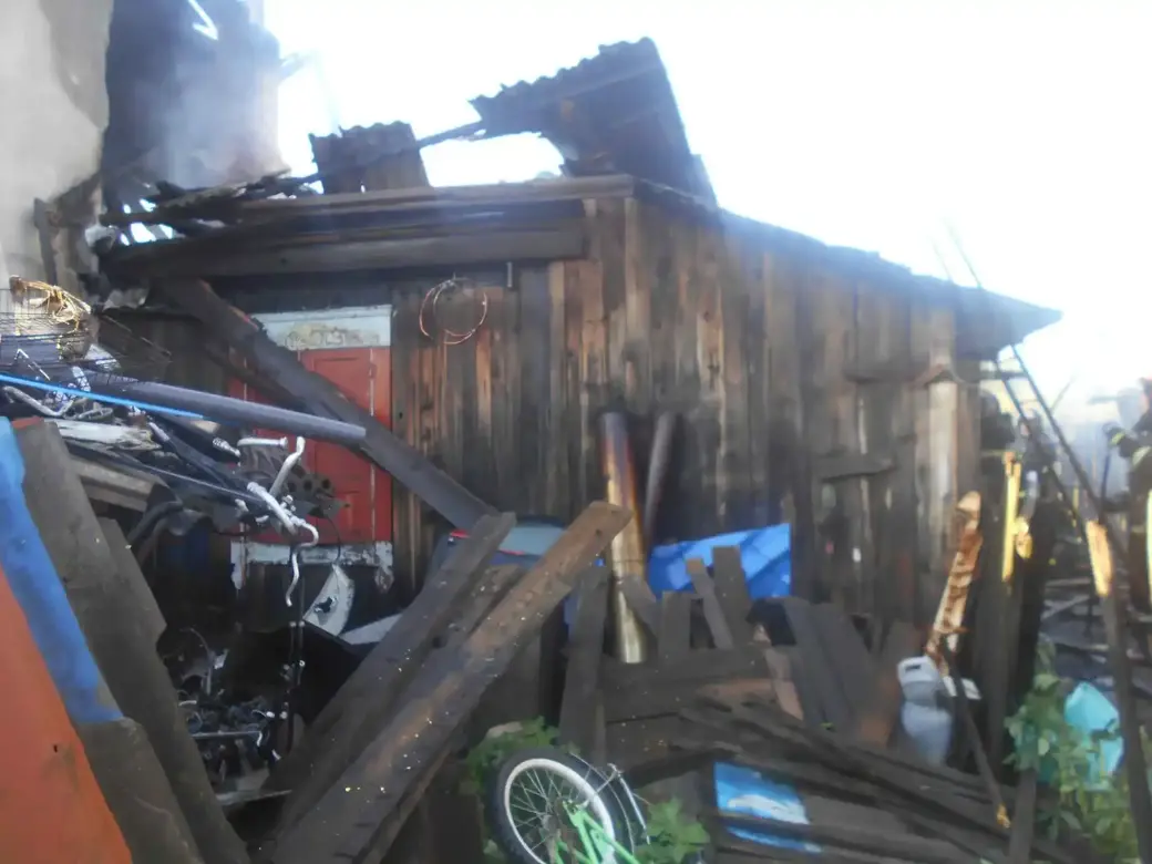 Пожар в Бобруйске. Фото: Бобруйский ГРОЧС