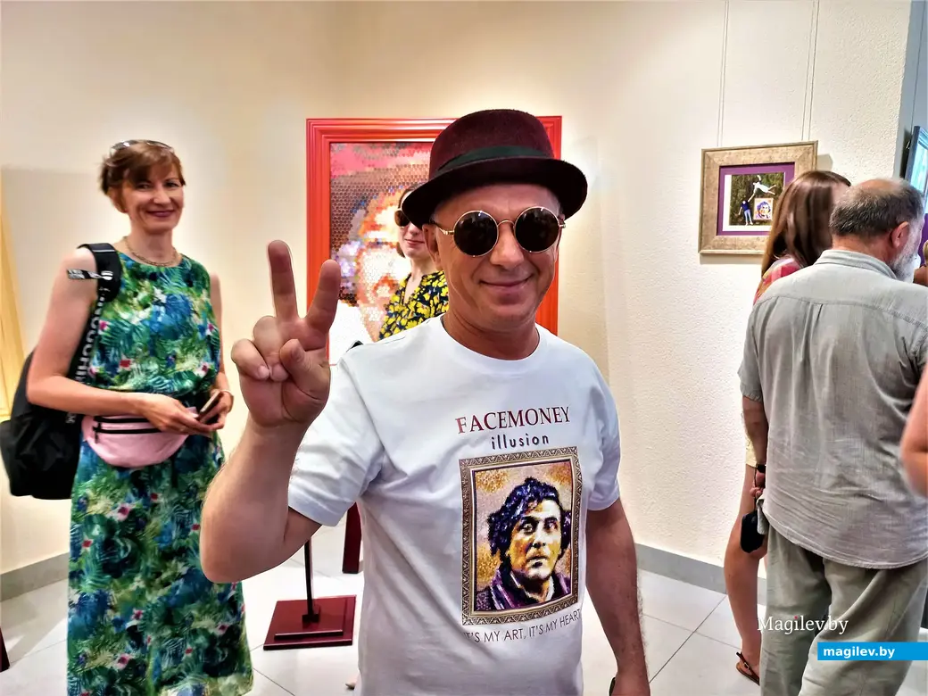 Вадис Красовский: «Всем привет!». Открытие выставки Вадиса Красовского «Иллюзия лиц 5:0». Могилев, выставочный зал Музея истории Могилева. 01.07.2022 года.