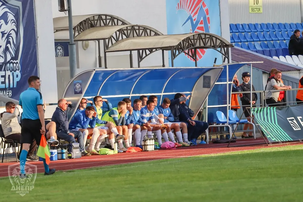 Высшая лига Беларуси по футболу. Могилев, 16.07.2022. Играют Днепр со Славией. Счет - 1:3. Фото: пресс-служба Днепра