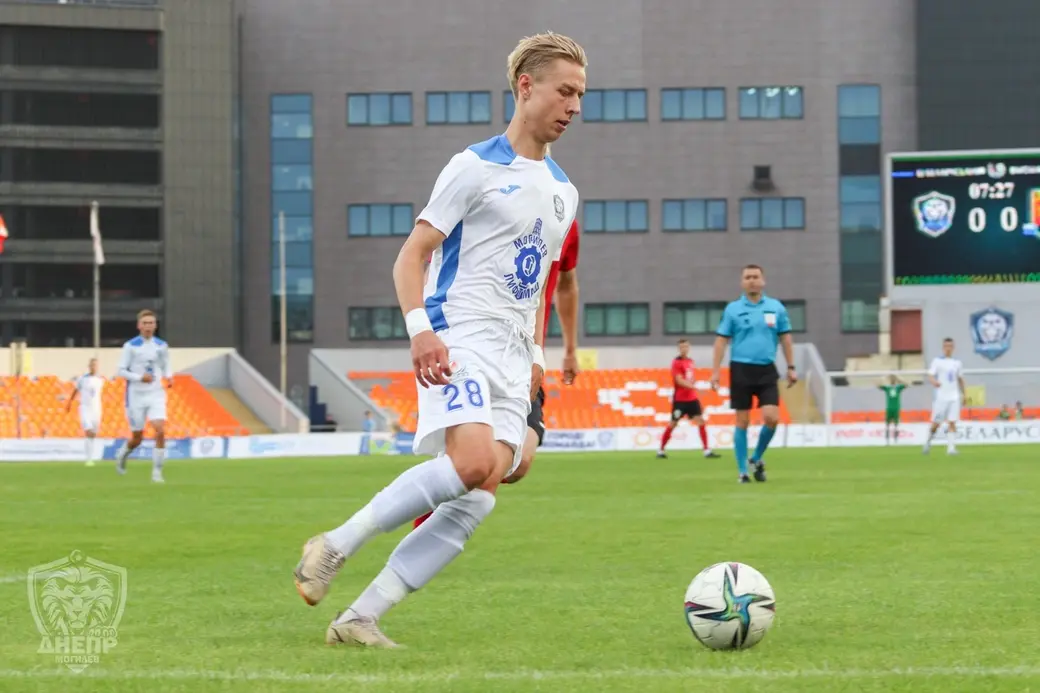Высшая лига Беларуси по футболу. Могилев, 16.07.2022. Играют Днепр со Славией. Счет - 1:3. Фото: пресс-служба Днепра