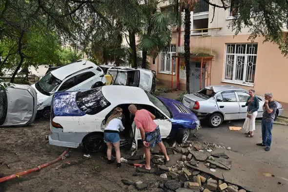 Сочи, 24 июля 2022 года. Последствия потопа.