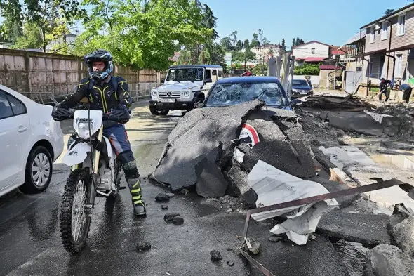 Сочи, 24 июля 2022 года. Последствия потопа.