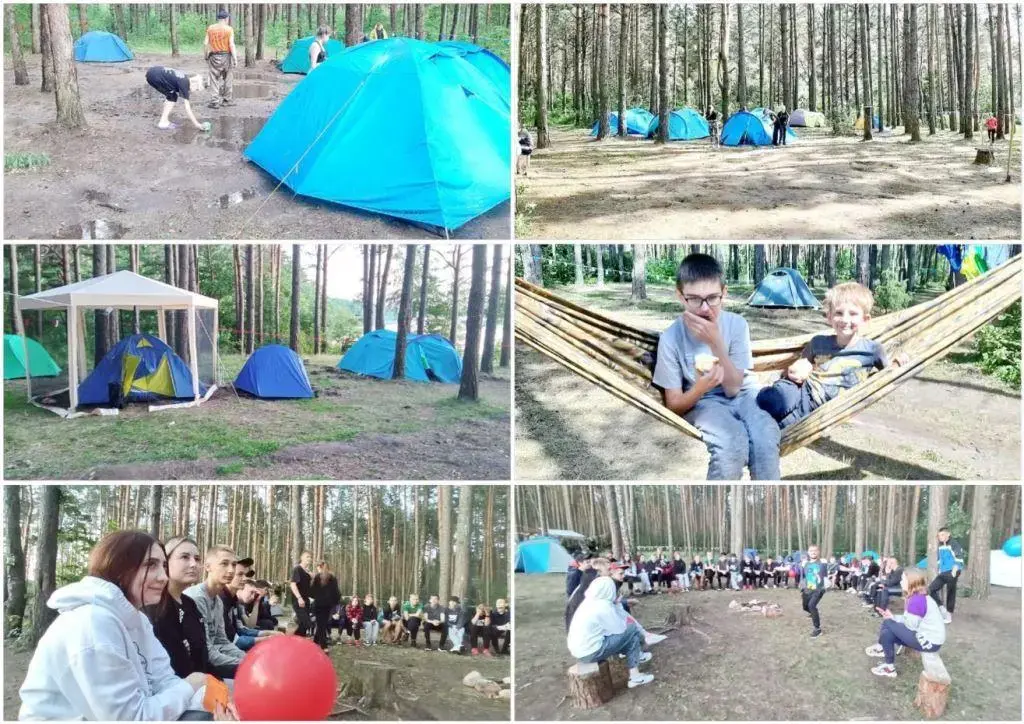 В палаточном лагере «Криница». Фото Центра творчества «Эверест» Могилева