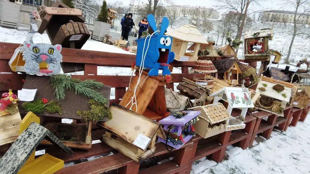 В городском парке Могилева проводится конкурс кормушек для птиц