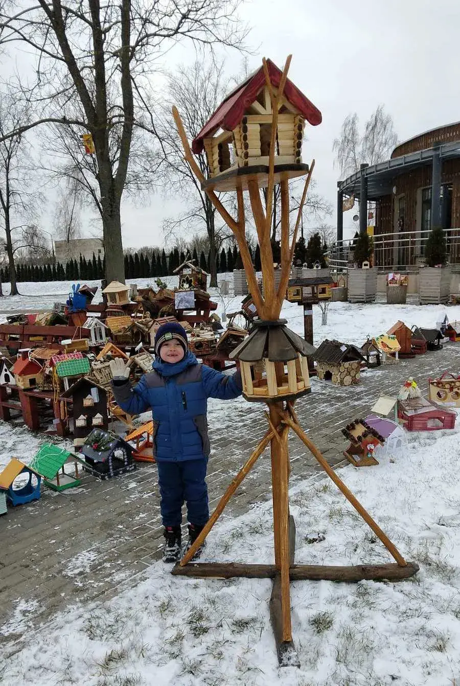 В городском парке Могилева проводится конкурс кормушек для птиц