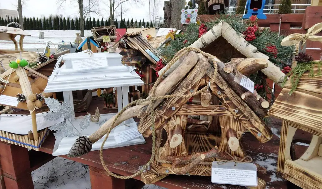 В городском парке Могилева проводится конкурс кормушек для птиц
