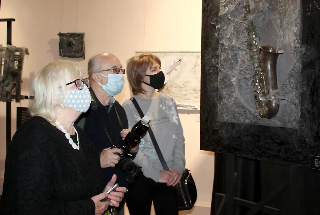 6.12.2021 год. Этнографический музей Могилева. На выставке работ Александра Вышки.