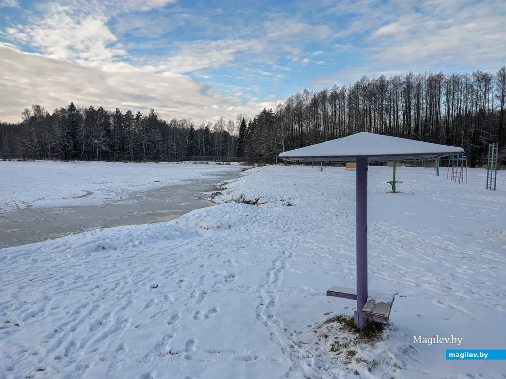 08.12.2021. Бобруйск. Морозный день в декабре. Лесопарковая зона возле санатория «Шинник»