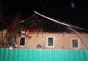 В первый день наступившего года в Могилеве горел дом