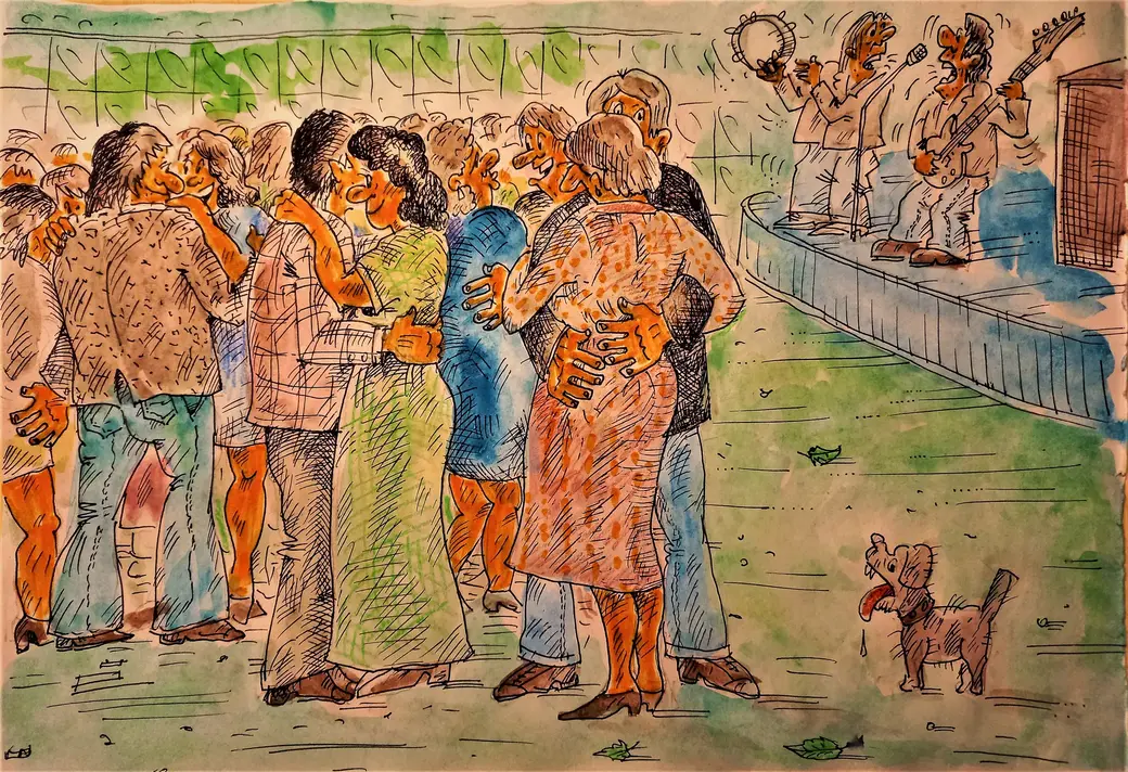 Ошибочным было бы предполагать, будто молодежь в брежневские времена одевалась сплошь в джинсовые костюмы и суперские мини-юбки. Отнюдь. Более того, подобная одежда была