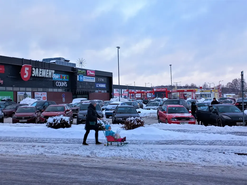 10.01.2022 года, Могилев, микрорайон Казимировка. Не опоздать бы к ужину домой