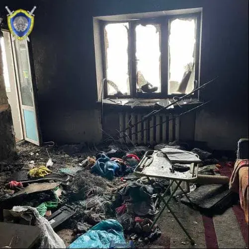 18 января 2022. Пожар в квартире по улице Крупской в Могилеве. Фото: СК