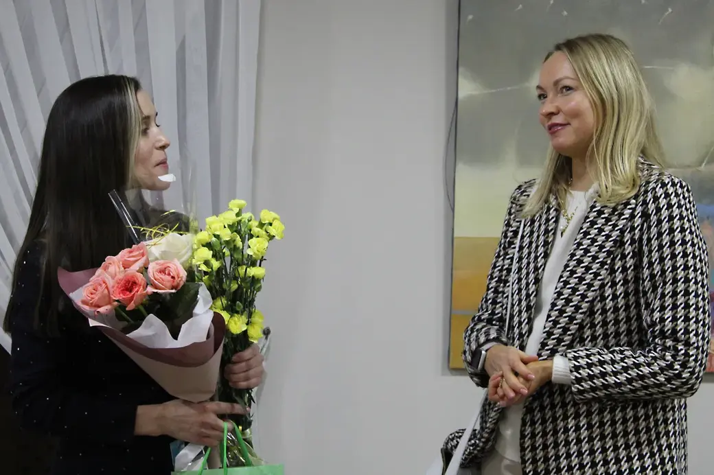 20.01.2022 года. Могилев. Музей Бялыницкого-Бирули. На торжественной церемонии открытия выставки работ Оксаны Евдокименко.