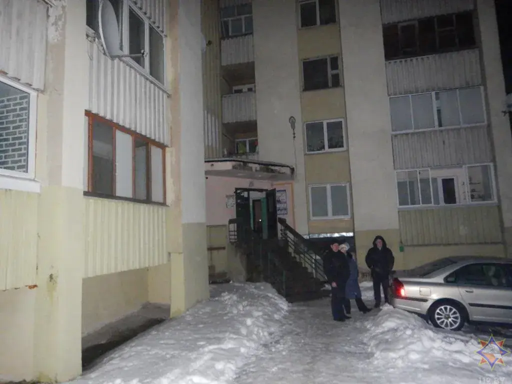 Могилев, 07.02.2022. Пожар в многоквартирном доме на ул. Пионерский