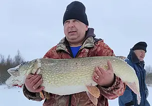 Житель Мстиславля поймал щуку с рекордным весом. Фотофакт