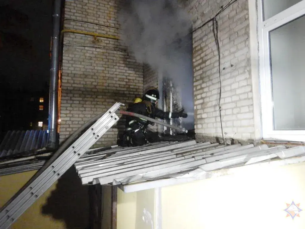 Полсотни выездов на ликвидацию пожаров совершили могилевские спасатели. Конец февраля 2022. Бульвар Ленина