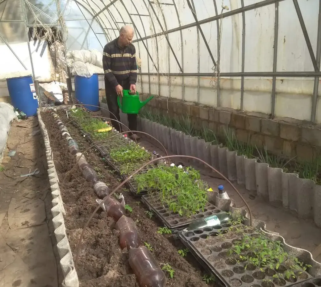 Александр Епифанович в своей теплице. Фото из архива героев