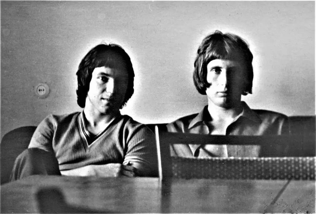 Я с Серегой в гостях у Васи Мака. Могилев, 1973 г.