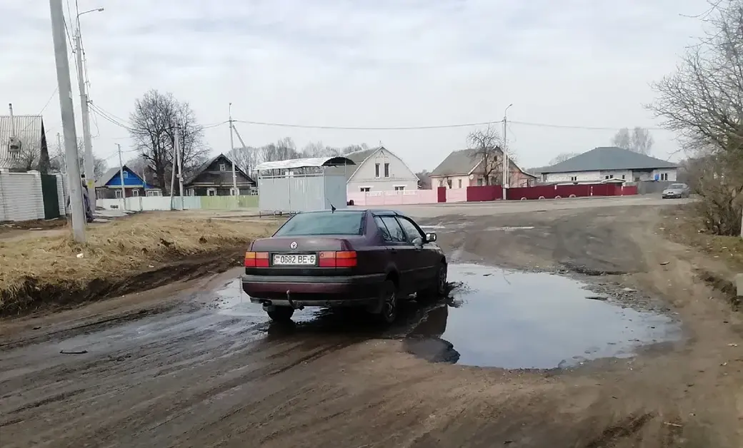 Могилев. Гребенево. Состояние дорог. 25.03.2022