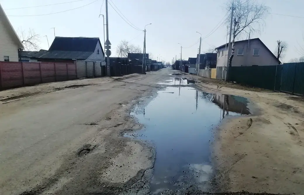 Могилев. Гребенево. Состояние дорог. 25.03.2022